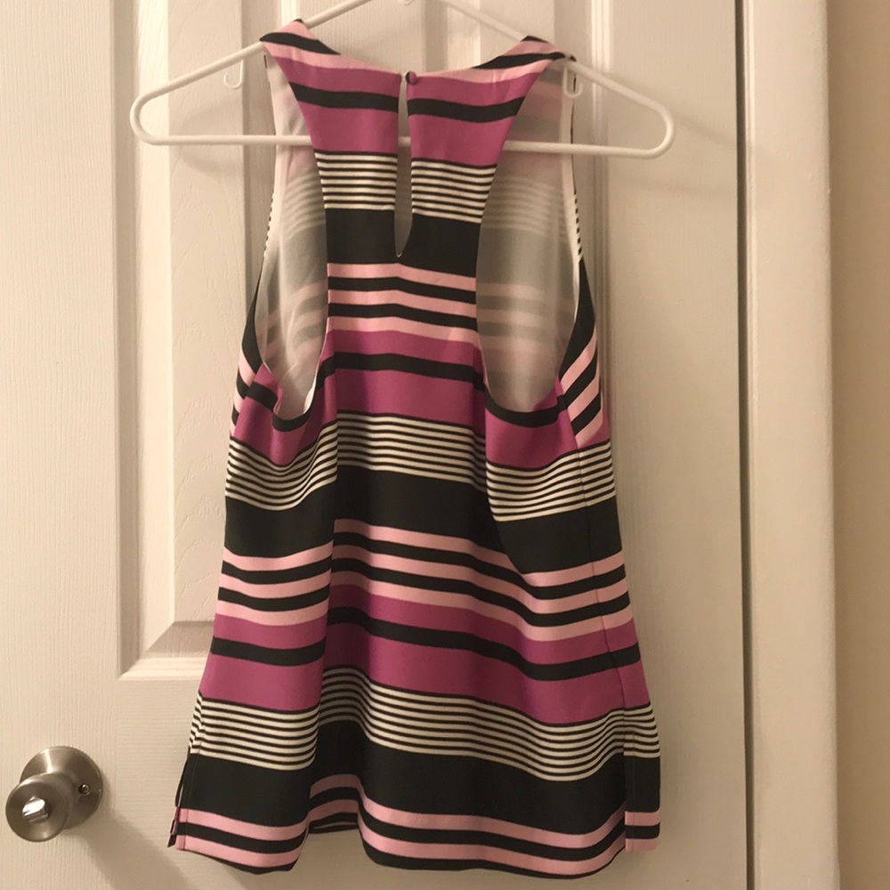 banana republic polyester striped top,  XS - Picture 2 of 6